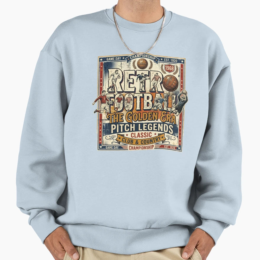 Football Golden Era Pitch Legends Sweatshirt - Graphic Print Men Women - T-Shirt, Sweatshirt, Hoodie