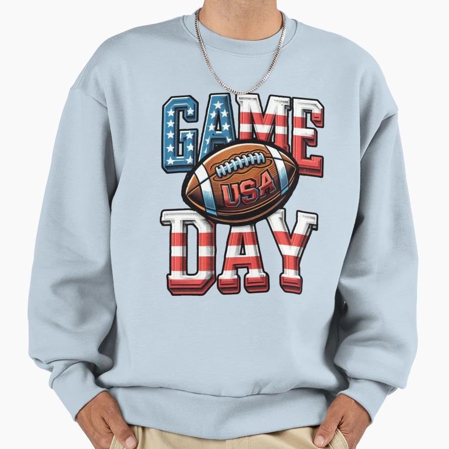 Game Day Football Sweatshirt - Aesthetic Graphic for Adults - T-Shirt, Sweatshirt, Hoodie