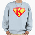 Superhero Symbol Letter K Logo Sweatshirt - Trendy Graphic for Adults - T-Shirt, Sweatshirt, Hoodie