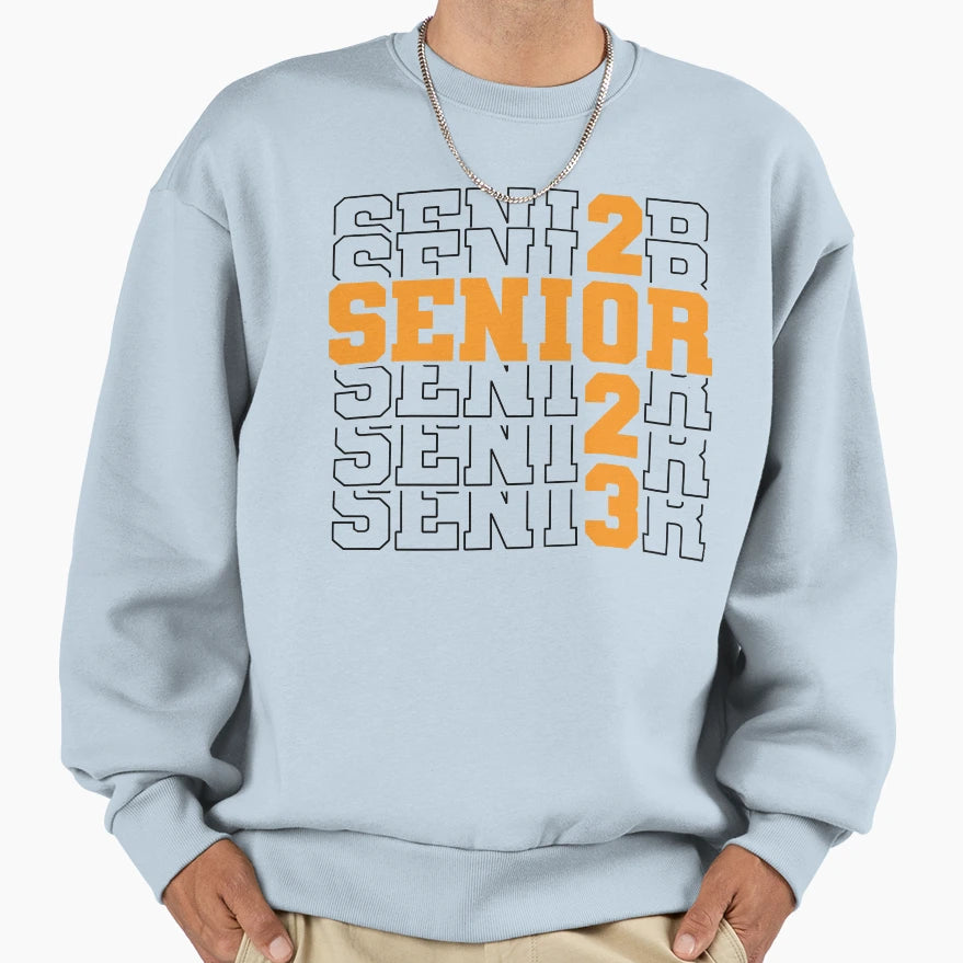 Seniors Class 2023 Yellow Graduation Sweatshirt - Minimalist Print Unisex - T-Shirt, Sweatshirt, Hoodie