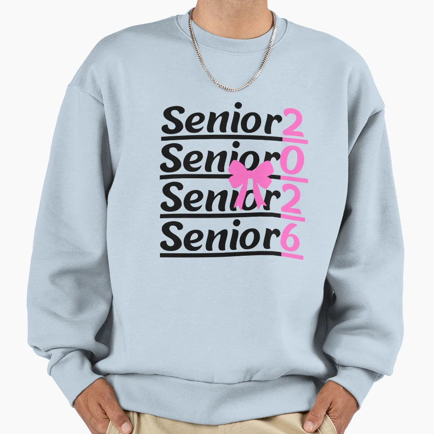 Senior 2026 School Pride Minimalist Sweatshirt - Novelty Apparel for Adults - T-Shirt, Sweatshirt, Hoodie