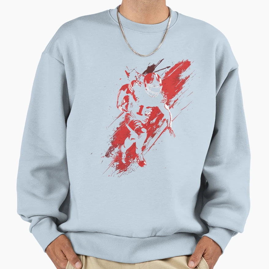 Football Player Sweatshirt - Fun Novelty Design Men Women - T-Shirt, Sweatshirt, Hoodie