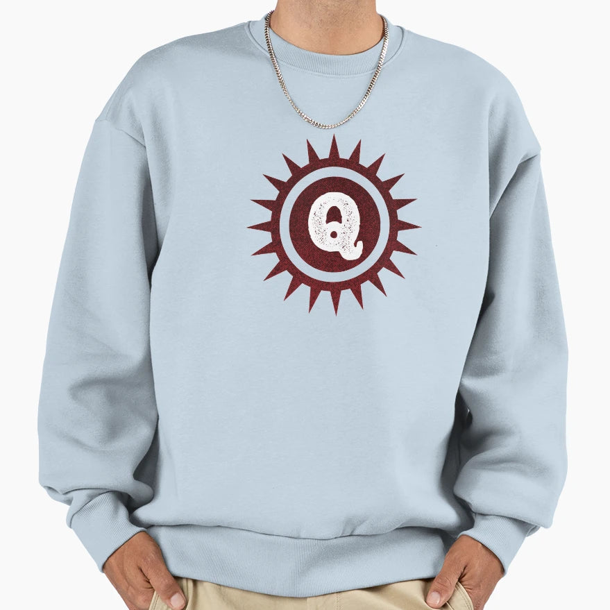 Monogram Q Red Spike Logo Sweatshirt - Streetwear Style Unisex - T-Shirt, Sweatshirt, Hoodie