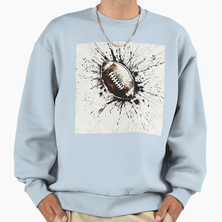 Football Paint Explosion Sweatshirt - Novelty Apparel for Adults - T-Shirt, Sweatshirt, Hoodie