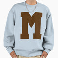 Alphabet Brown M Sports Letter M Sweatshirt - Trendy Graphic Unisex - T-Shirt, Sweatshirt, Hoodie