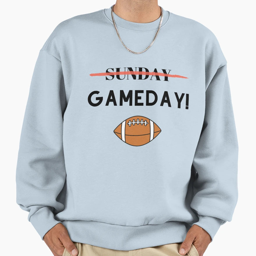 Its Gameday Football Time Sweatshirt - Minimalist Print Men Women - T-Shirt, Sweatshirt, Hoodie