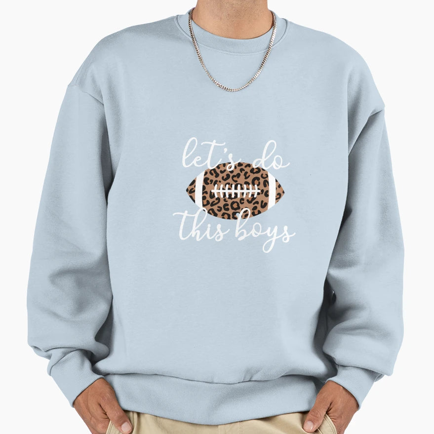 Lets Do This Cheetah Football Fall Sweatshirt - Aesthetic Graphic Unisex - T-Shirt, Sweatshirt, Hoodie