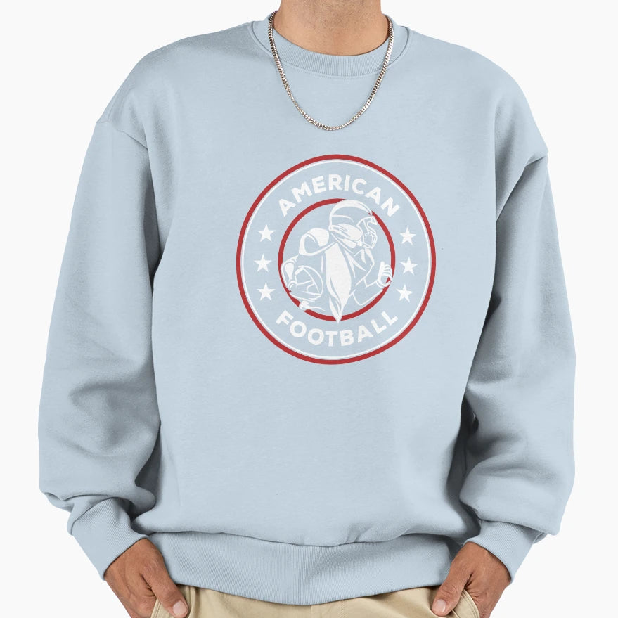 American Football Player Badge Sweatshirt - Minimalist Print Unisex - T-Shirt, Sweatshirt, Hoodie