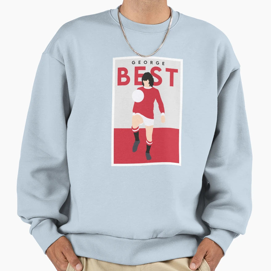 George Best Manchester United Sweatshirt - Minimalist Print Unisex - T-Shirt, Sweatshirt, Hoodie
