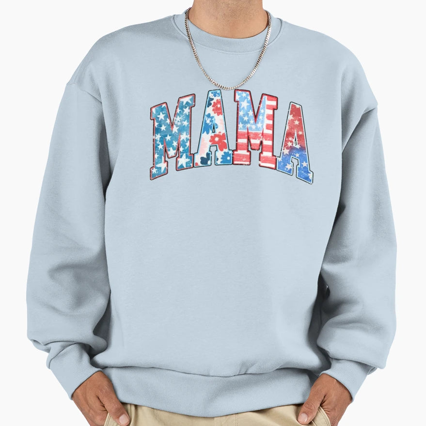 American Mama Sweatshirt - Minimalist Print Men Women - T-Shirt, Sweatshirt, Hoodie