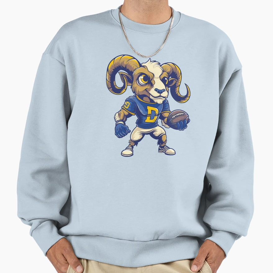 Bighorns Ram Football Sweatshirt - Minimalist Print Men Women - T-Shirt, Sweatshirt, Hoodie