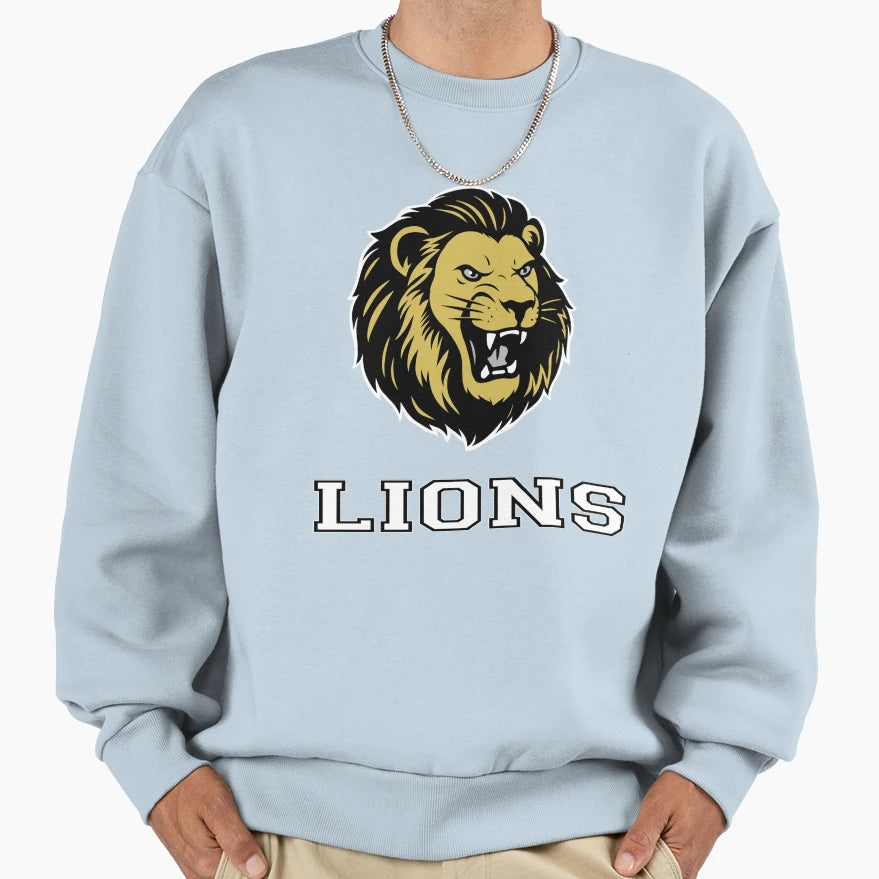 Lions Sports Team Logo Sweatshirt - Novelty Apparel Men Women - T-Shirt, Sweatshirt, Hoodie