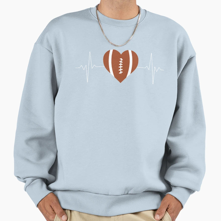 Rugby Heart Beat Rugby Is My Sweatshirt - Streetwear Style for Adults - T-Shirt, Sweatshirt, Hoodie