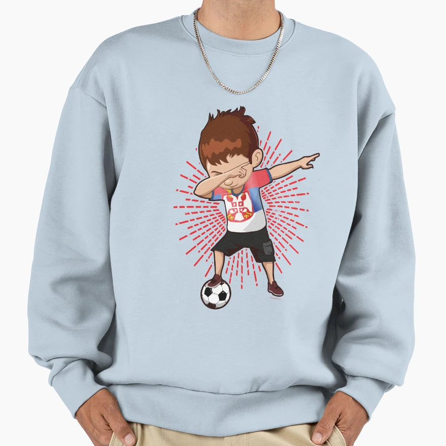 Football Soccer Dab Serbia Sweatshirt - Novelty Apparel for Adults - T-Shirt, Sweatshirt, Hoodie