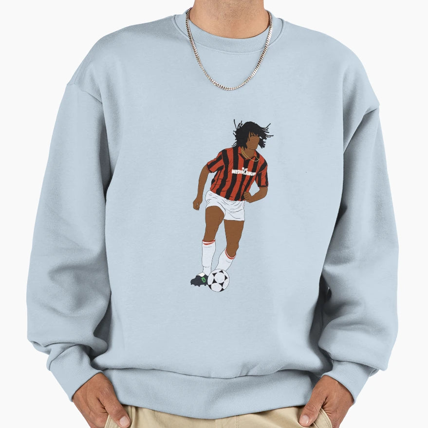 Ruud Gullit Milan Minimalist Sweatshirt - Custom Art Print for Adults - T-Shirt, Sweatshirt, Hoodie