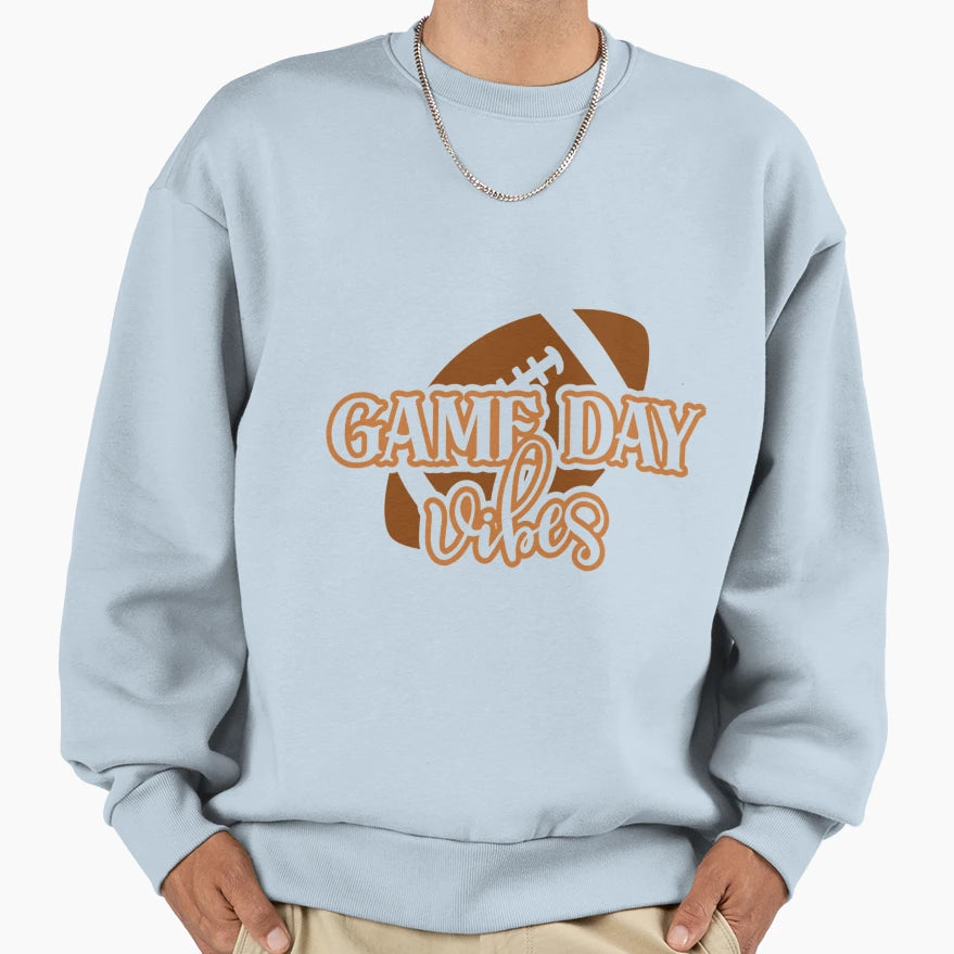 Football Game Day Vibes Sports T-Shirt - Aesthetic Graphic for Adults - T-Shirt, Sweatshirt, Hoodie