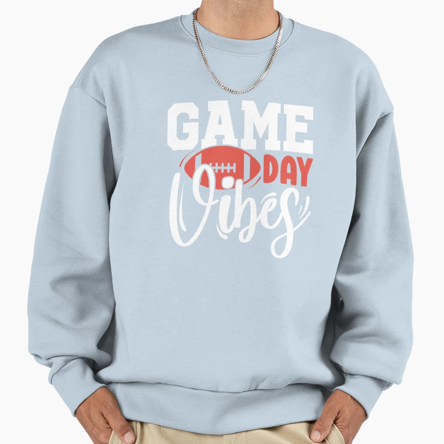 Game Day Vibes Football Sweatshirt - Aesthetic Graphic for Adults - T-Shirt, Sweatshirt, Hoodie