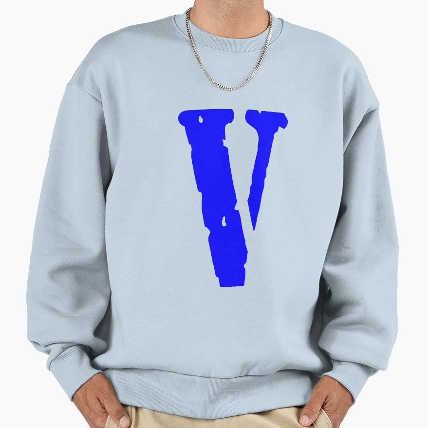 Vlone Blue Sweatshirt - Streetwear Style for Adults - T-Shirt, Sweatshirt, Hoodie