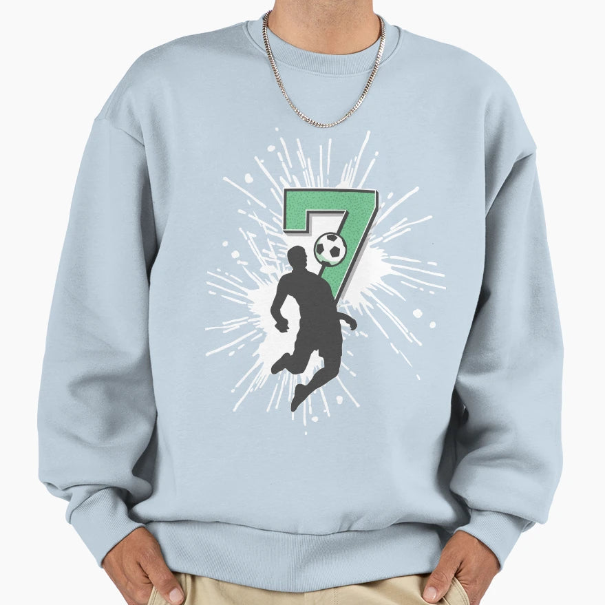 7Th Birthday 7 Years Childrens Sweatshirt - Aesthetic Graphic for Adults - T-Shirt, Sweatshirt, Hoodie