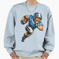 Football Player Cartoon Sweatshirt - Streetwear Style Unisex - T-Shirt, Sweatshirt, Hoodie