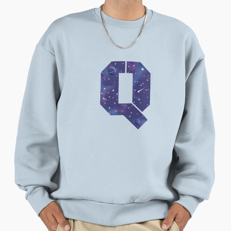 Outer Space Q Sweatshirt - Aesthetic Graphic for Adults - T-Shirt, Sweatshirt, Hoodie
