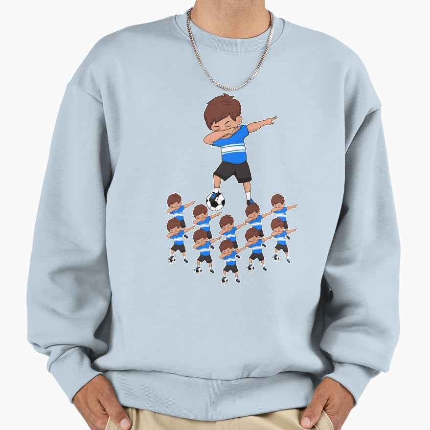Awesome Soccer Player Blue Soccer Sweatshirt - Trendy Graphic Unisex - T-Shirt, Sweatshirt, Hoodie