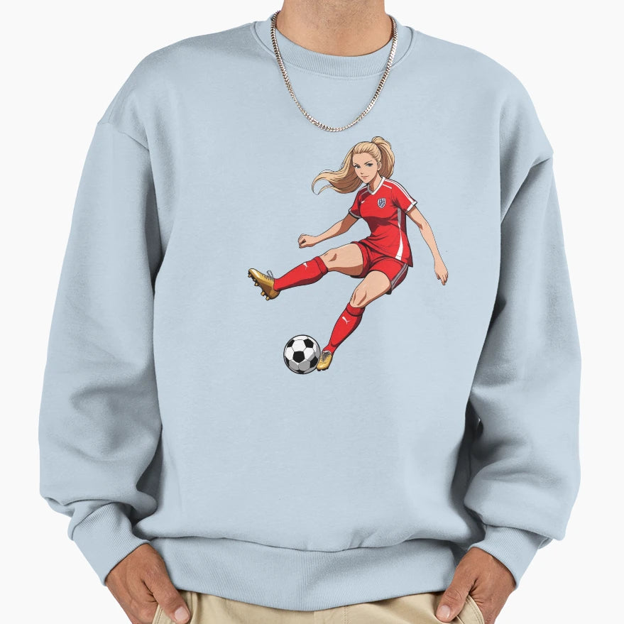Blonde Soccer Player Sweatshirt - Fun Novelty Design Unisex - T-Shirt, Sweatshirt, Hoodie
