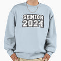 Black Tipography Senior 2024 Sport Sweatshirt - Fun Novelty Design Unisex - T-Shirt, Sweatshirt, Hoodie