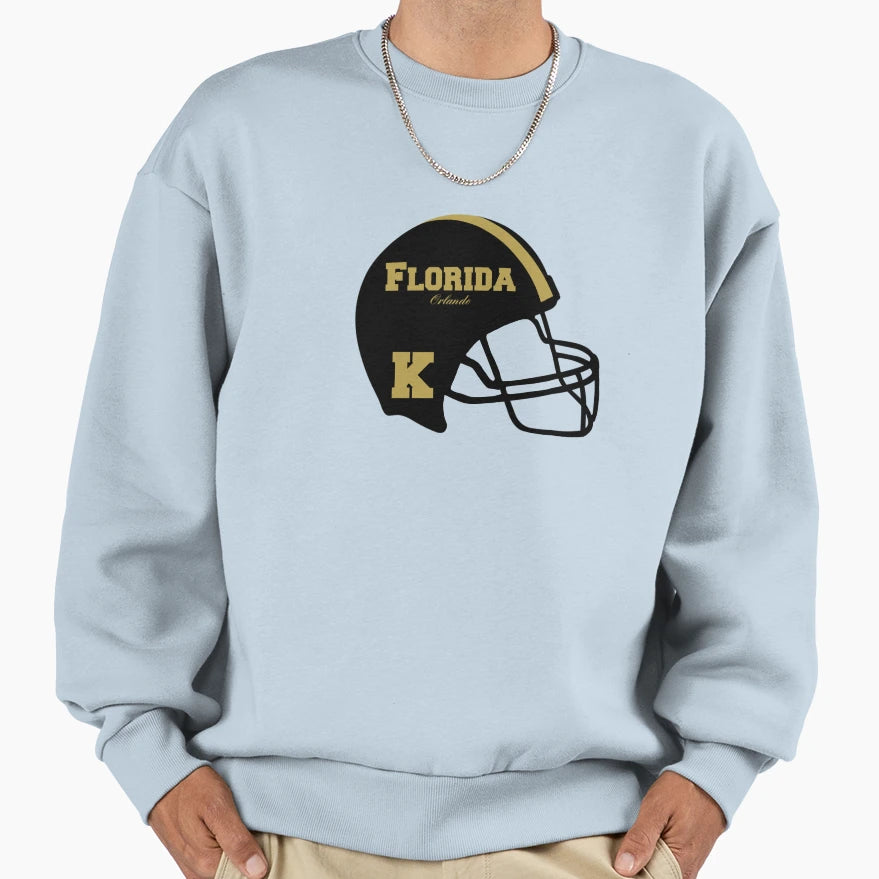 Orlando Florida Fl Football Helmet Sweatshirt - Aesthetic Graphic Men Women - T-Shirt, Sweatshirt, Hoodie