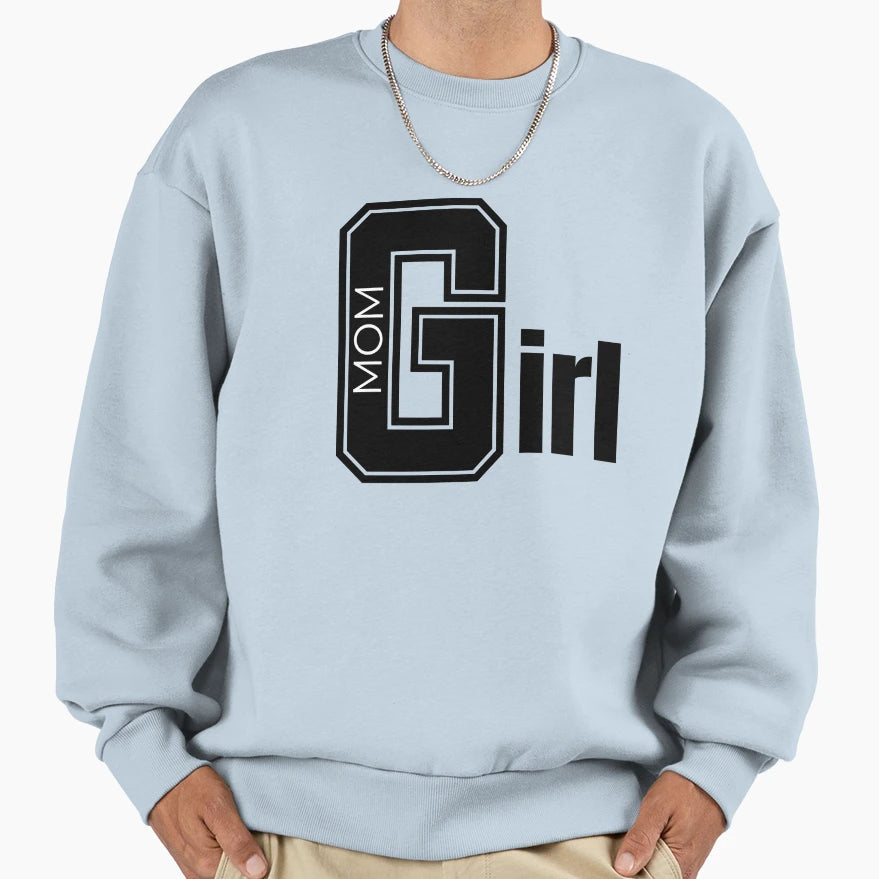 Mom College Lettering Campus Sweatshirt - Aesthetic Graphic for Adults - T-Shirt, Sweatshirt, Hoodie