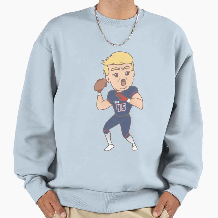 Trump Football Sweatshirt - Trendy Graphic Unisex - T-Shirt, Sweatshirt, Hoodie