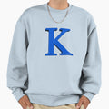 Letter K Dimensional Blue Sweatshirt - Streetwear Style Men Women - T-Shirt, Sweatshirt, Hoodie