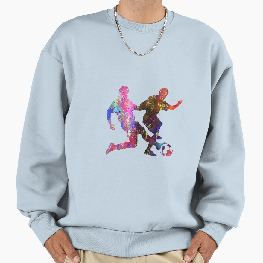 Mens Football Standing Tackling Sweatshirt - Streetwear Style for Adults - T-Shirt, Sweatshirt, Hoodie