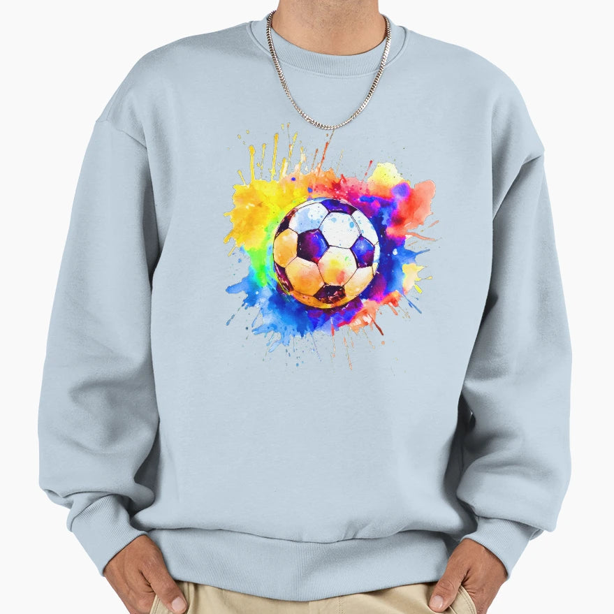Copy Football Watercolor Sweatshirt - Custom Art Print Men Women - T-Shirt, Sweatshirt, Hoodie
