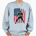 American Flag Football Player Sweatshirt - Casual Everyday Wear Unisex - T-Shirt, Sweatshirt, Hoodie