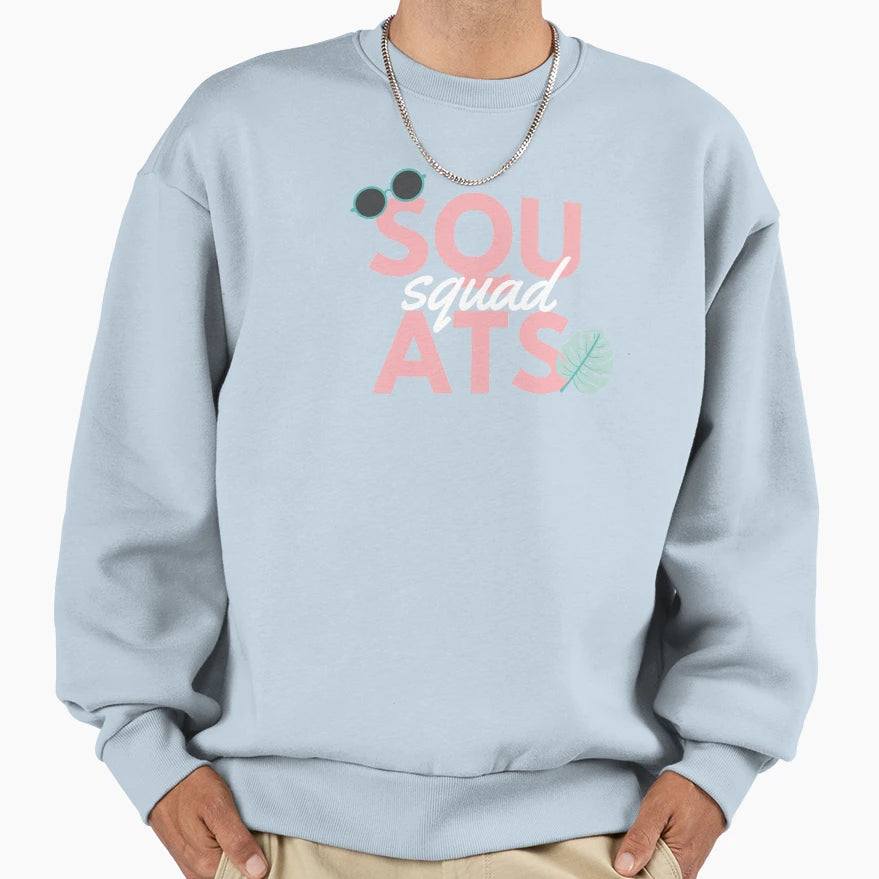 Squats Squad Workout Yoga Sweatshirt - Fun Novelty Design Men Women - T-Shirt, Sweatshirt, Hoodie