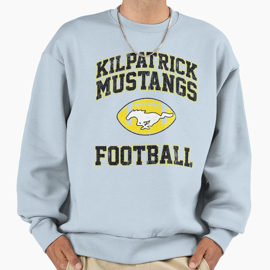 Kilpatrick Mustangs Football Variant Sweatshirt - Unique Graphic Unisex - T-Shirt, Sweatshirt, Hoodie