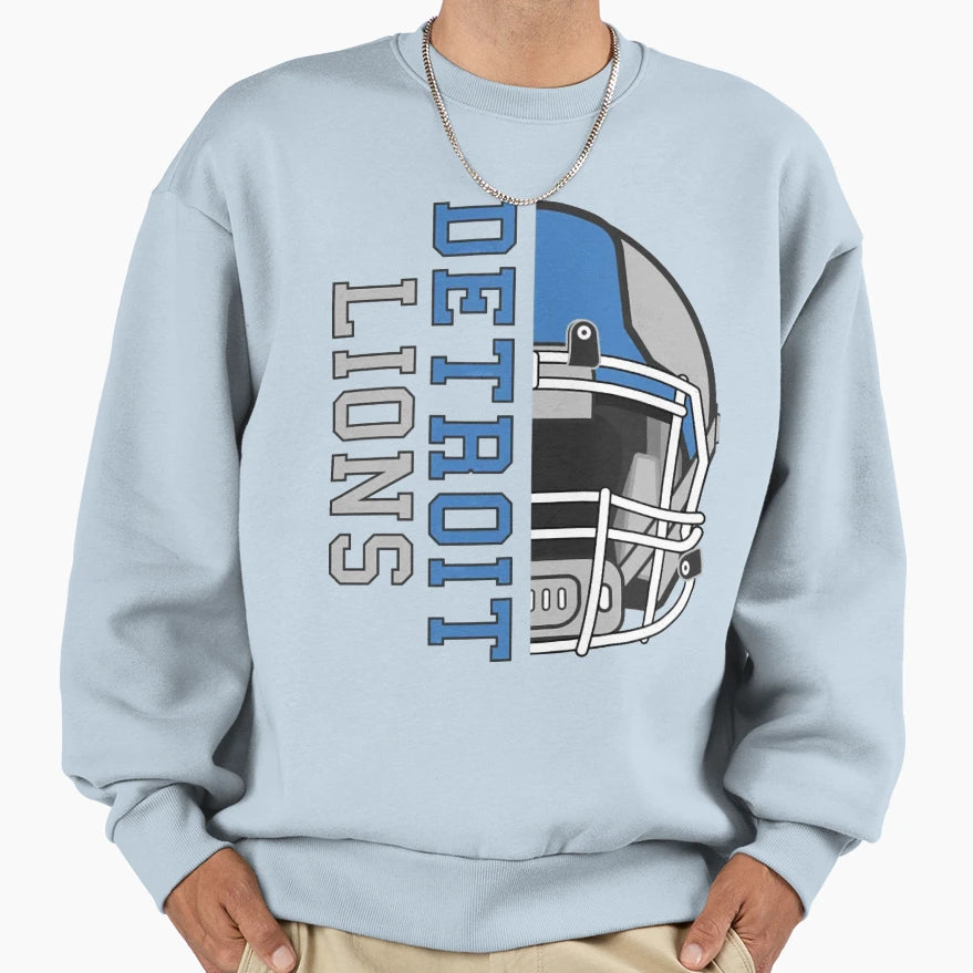 Football Detroit Lions Sweatshirt - Minimalist Print for Adults - T-Shirt, Sweatshirt, Hoodie