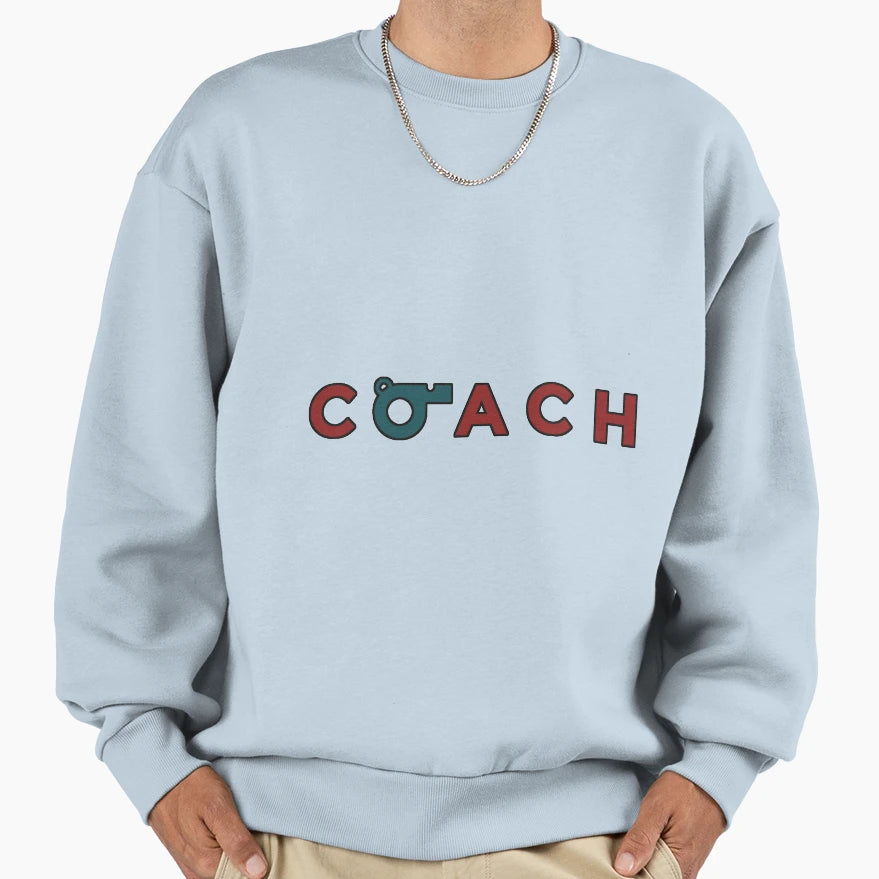 Word Coach Word Art Whistle Great Sweatshirt - Minimalist Print Men Women - T-Shirt, Sweatshirt, Hoodie