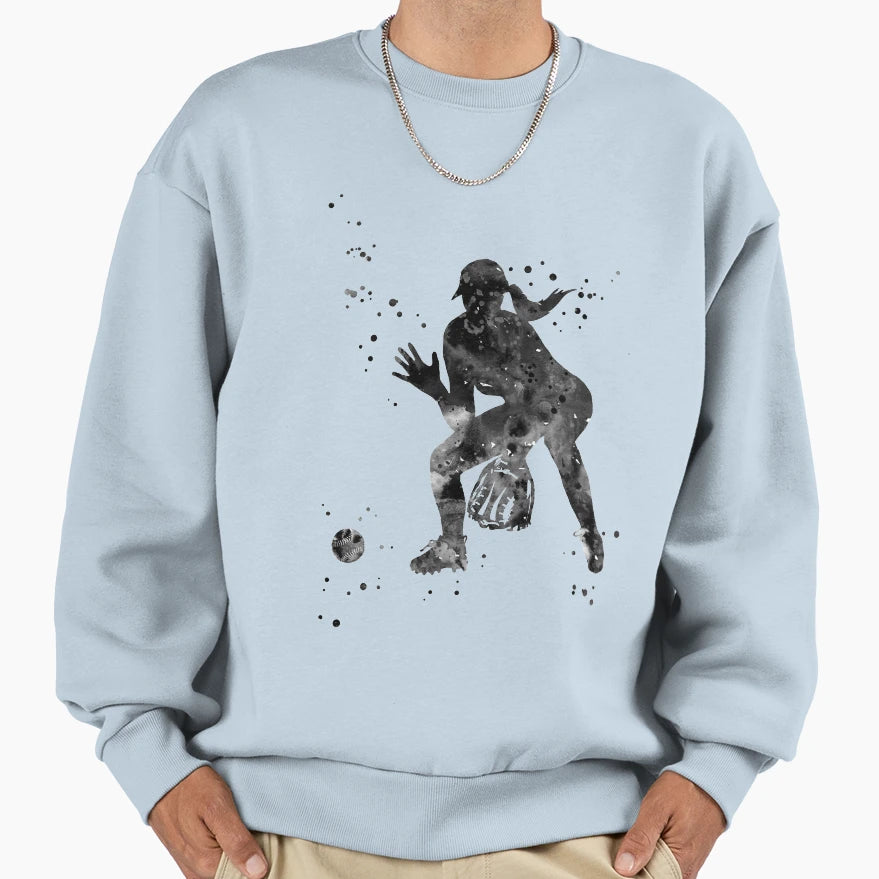 Softball Player Sweatshirt - Graphic Print for Adults - T-Shirt, Sweatshirt, Hoodie