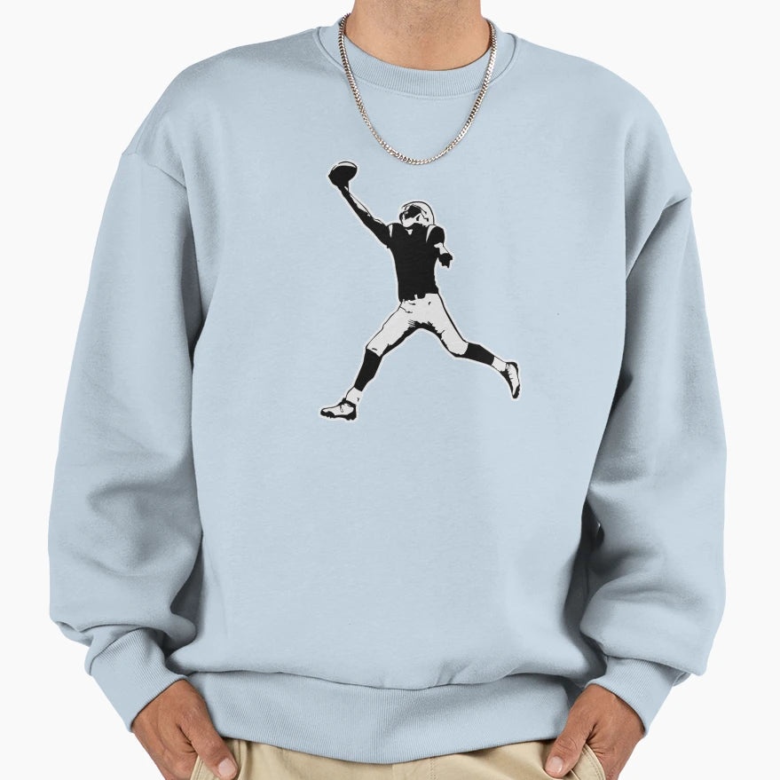 American Football Player Sweatshirt - Unique Graphic for Adults - T-Shirt, Sweatshirt, Hoodie
