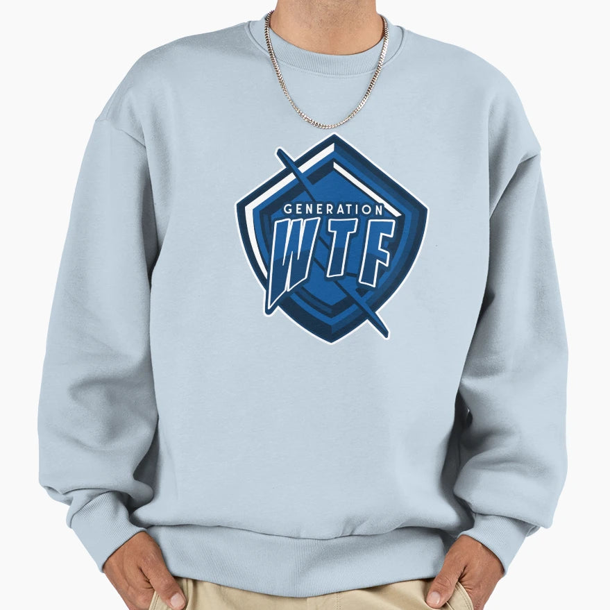 Blue Aesthetics Generation Wtf Sweatshirt - Aesthetic Graphic for Adults - T-Shirt, Sweatshirt, Hoodie
