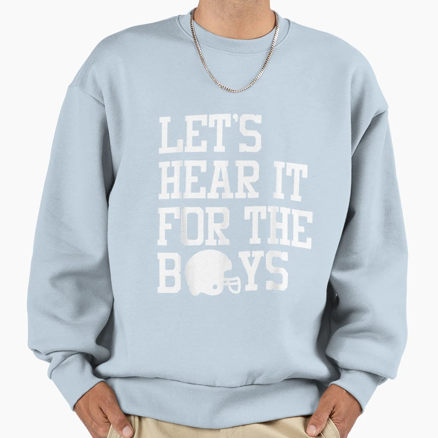 Football Mom Lets Hear Sweatshirt - Minimalist Print for Adults - T-Shirt, Sweatshirt, Hoodie