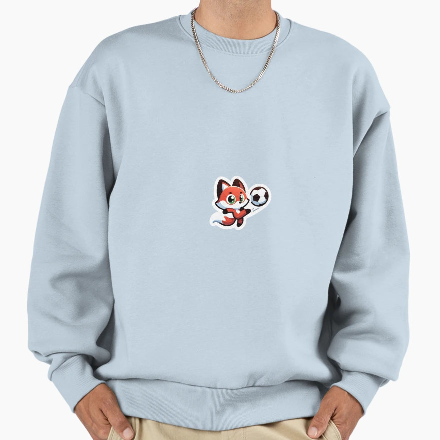 Soccer Fox Sweatshirt - Fun Novelty Design Men Women - T-Shirt, Sweatshirt, Hoodie