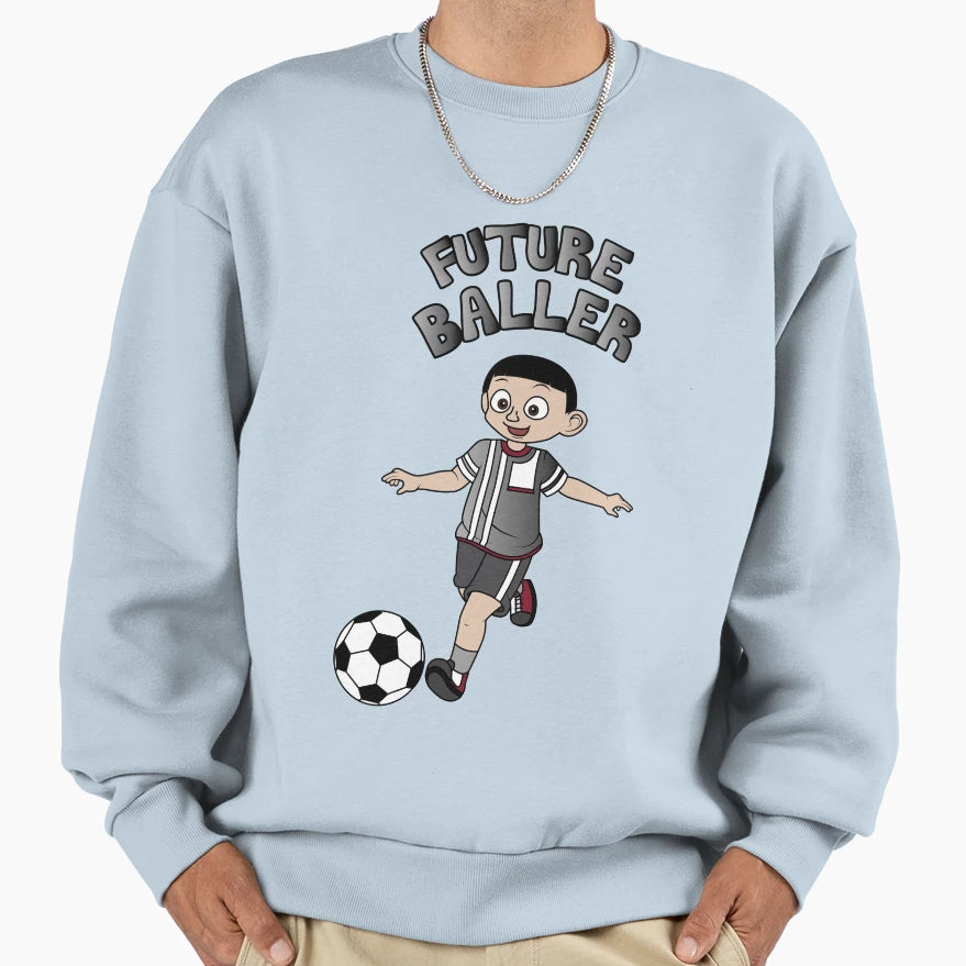 Future Baller Black Hair Sweatshirt - Trendy Graphic for Adults - T-Shirt, Sweatshirt, Hoodie