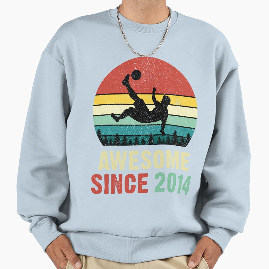 7Th Birthday Soccer Lovers Awesome Sweatshirt - Minimalist Print Unisex - T-Shirt, Sweatshirt, Hoodie