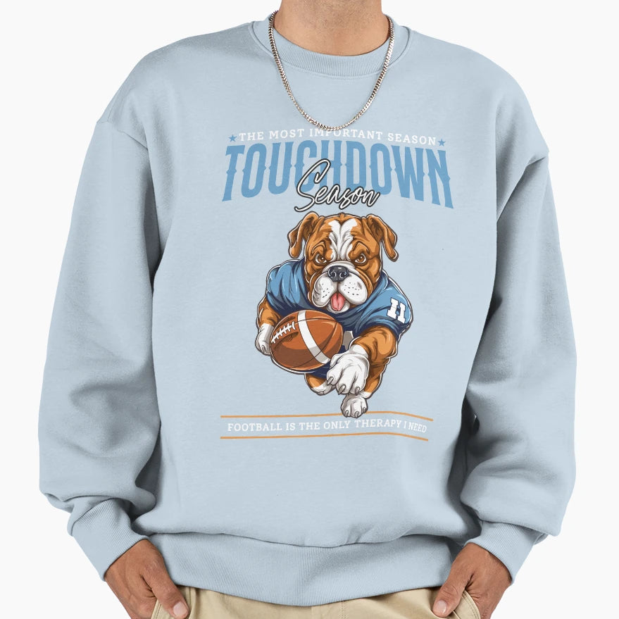 American Football Touchdown Sweatshirt - Fun Novelty Design for Adults - T-Shirt, Sweatshirt, Hoodie