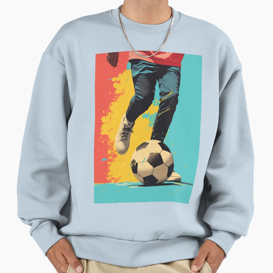 Kicking Goals Soccer Football Sweatshirt - Unique Graphic for Adults - T-Shirt, Sweatshirt, Hoodie