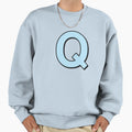 Blue Letter Q Sweatshirt - Trendy Graphic for Adults - T-Shirt, Sweatshirt, Hoodie