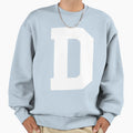 Alphabet White D Sports Letter D Sweatshirt - Graphic Print for Adults - T-Shirt, Sweatshirt, Hoodie